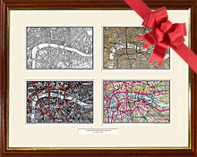 Cassini Framed reproductions of old maps